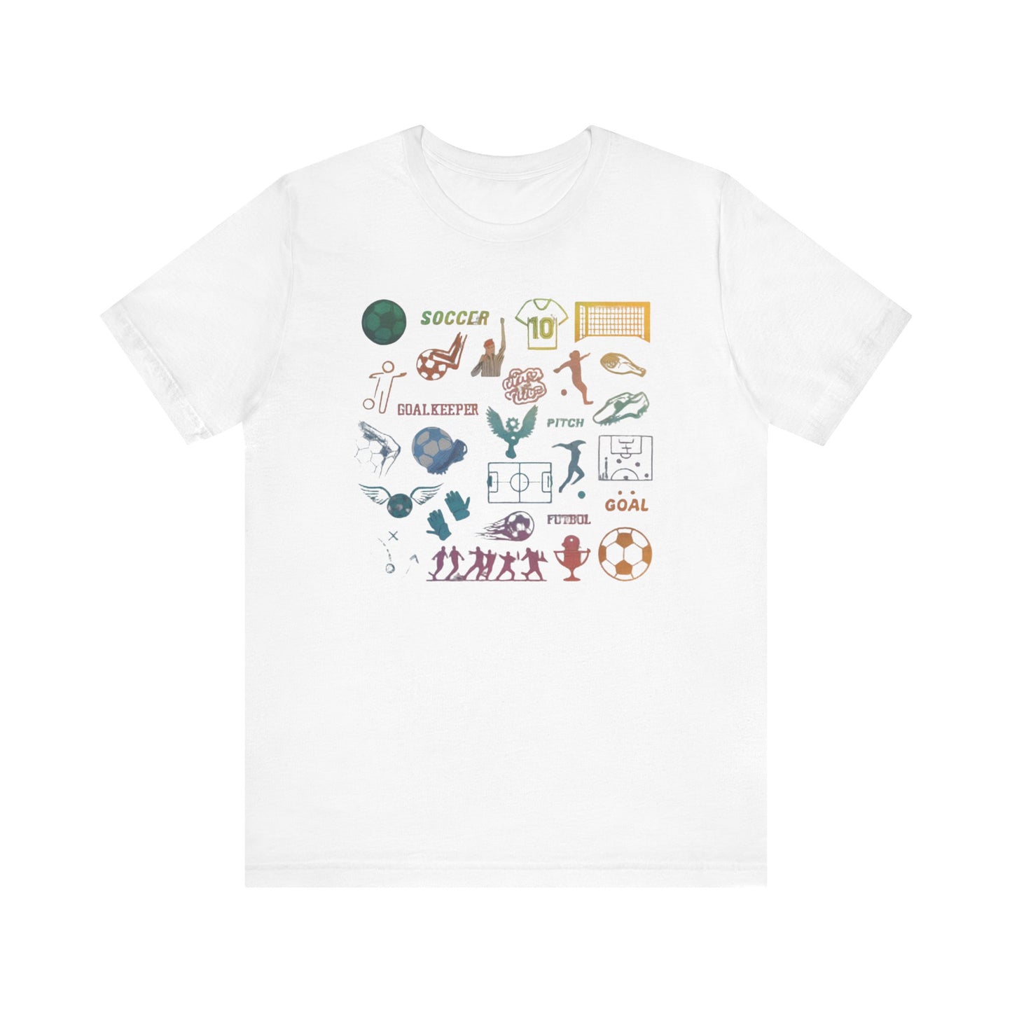 Soccer Collage Colorful T-Shirt