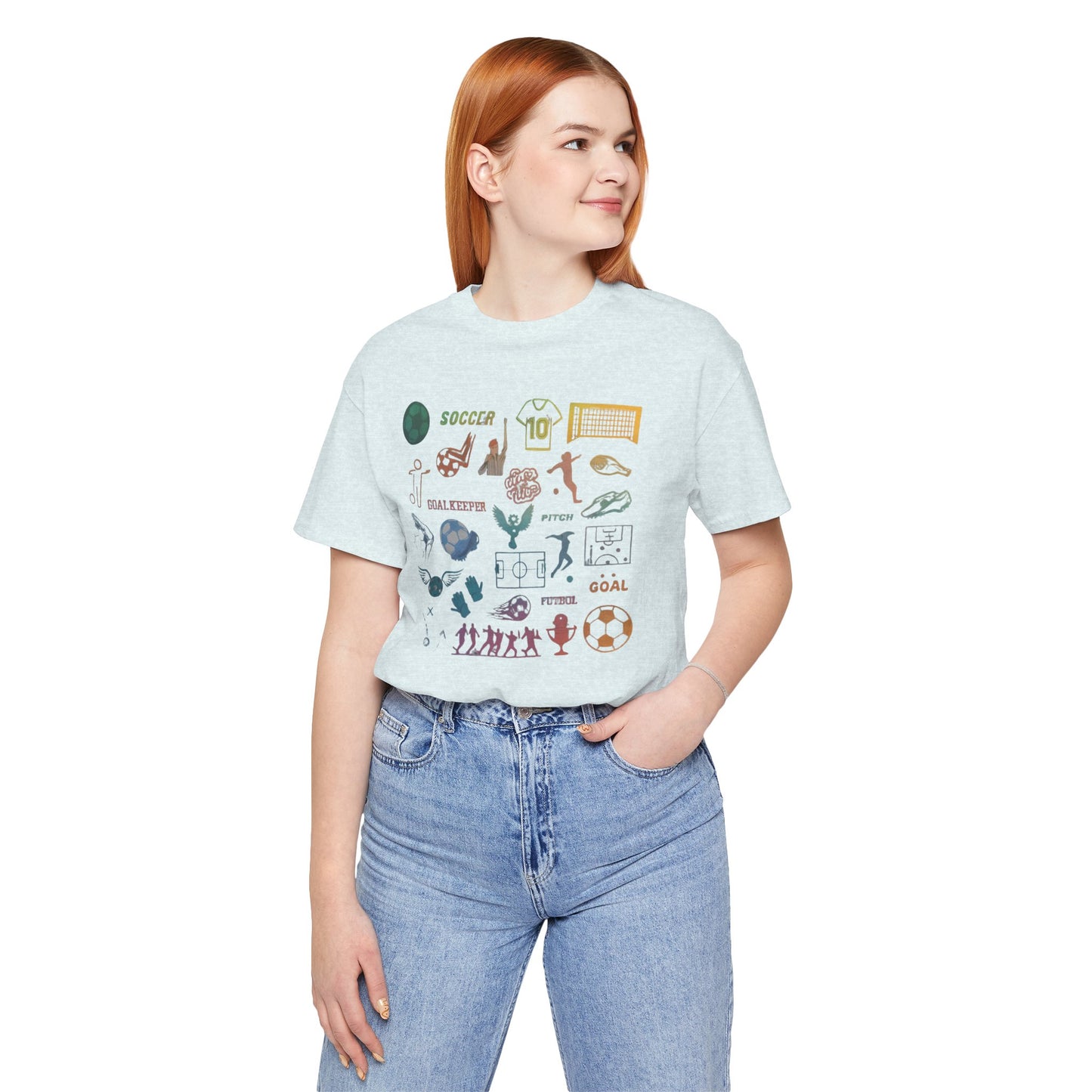 Soccer Collage Colorful T-Shirt
