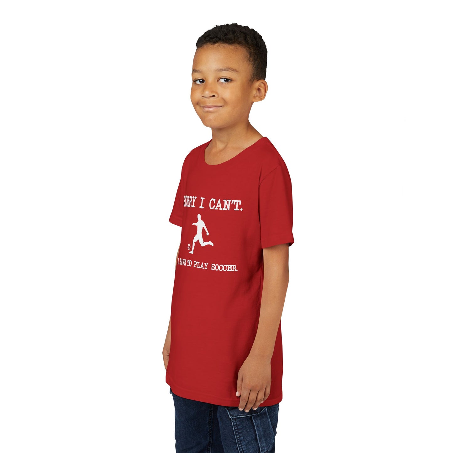 Sorry I Can't, Soccer Kids Tee - Youth Short Sleeve