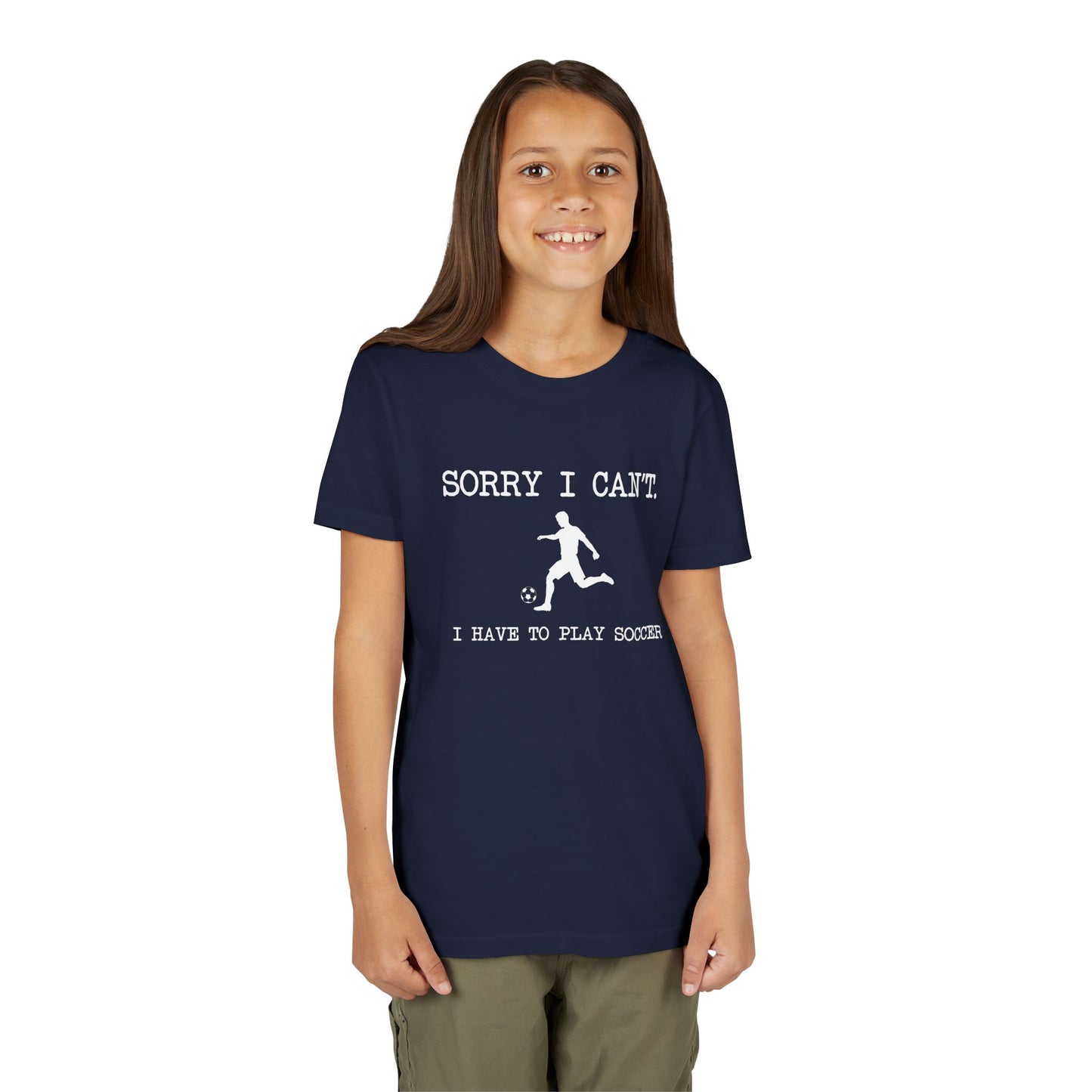 Sorry I Can't, Soccer Kids Tee - Youth Short Sleeve