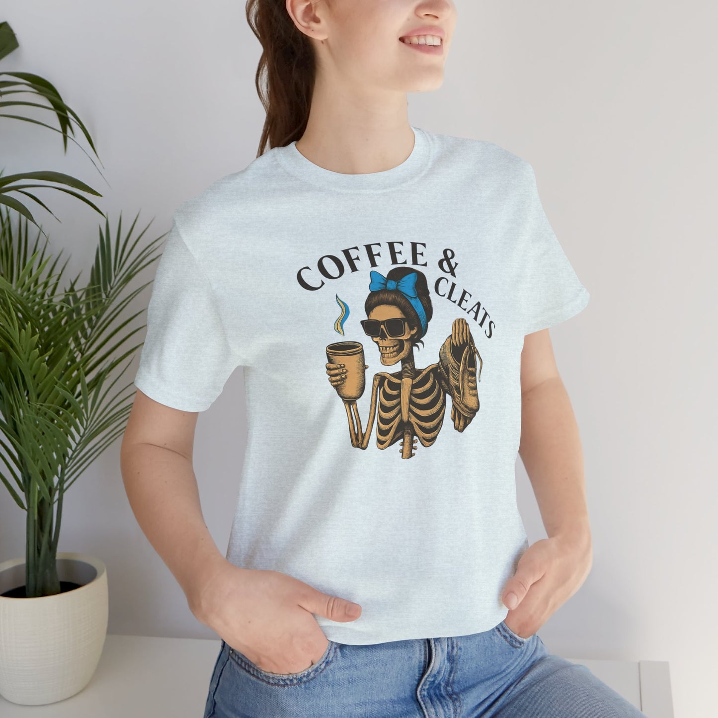 Coffee & Cleats Skeleton Comfy Tee