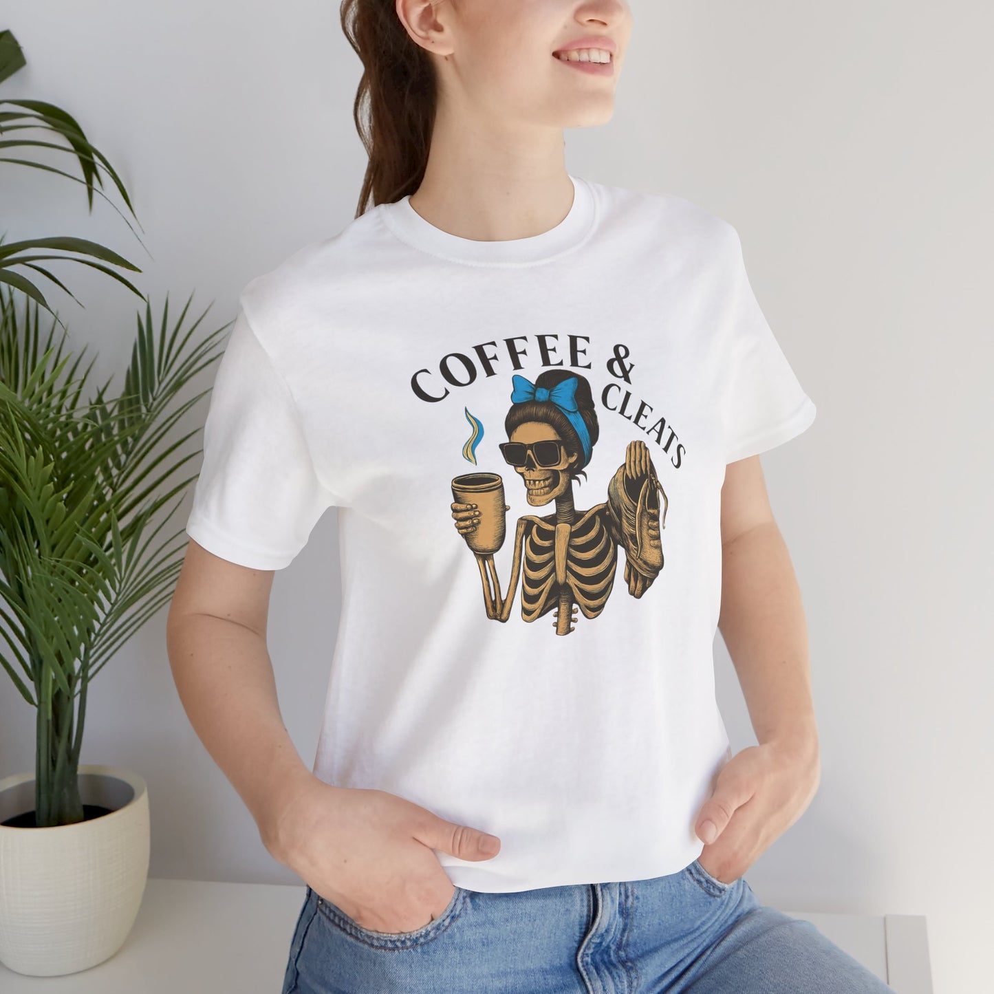 Coffee & Cleats Skeleton Comfy Tee