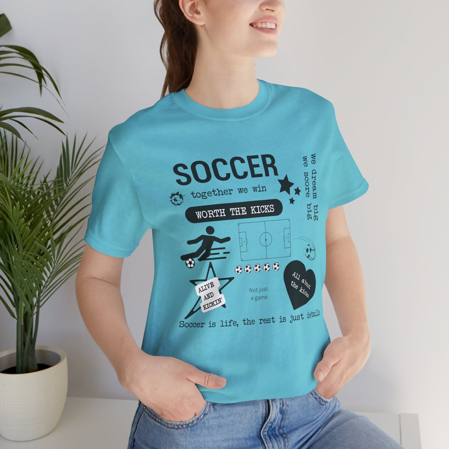 Soccer Vibes Graphic Tee – Custom Colors Available
