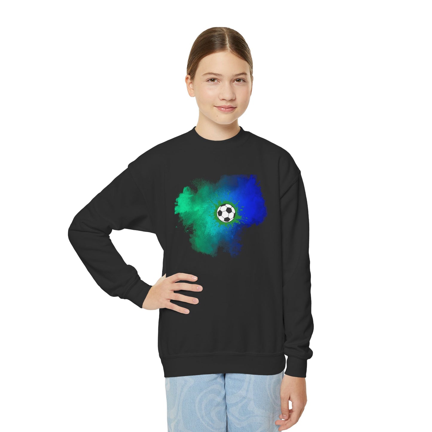 Youth Soccer Splash Comfy Sweatshirt