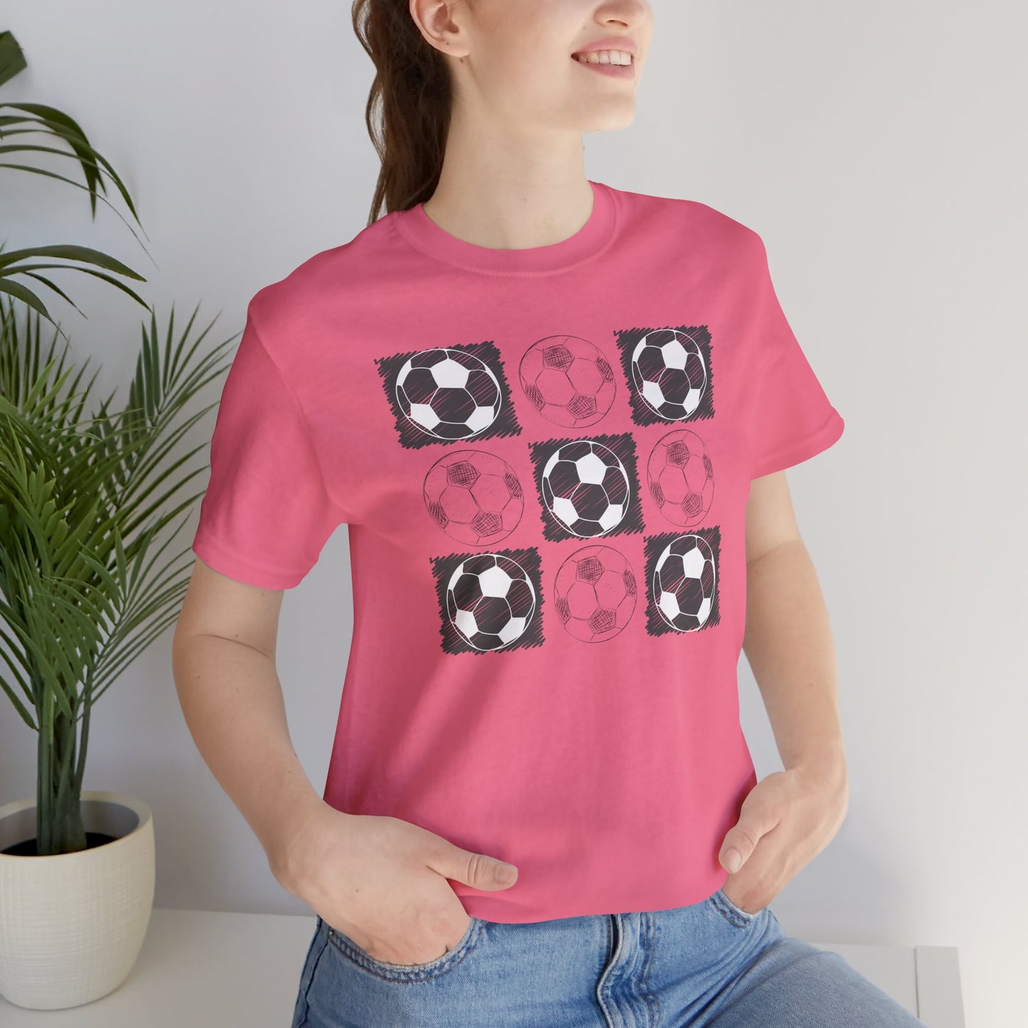 Soccer Ball Checkered Comfy T-shirt