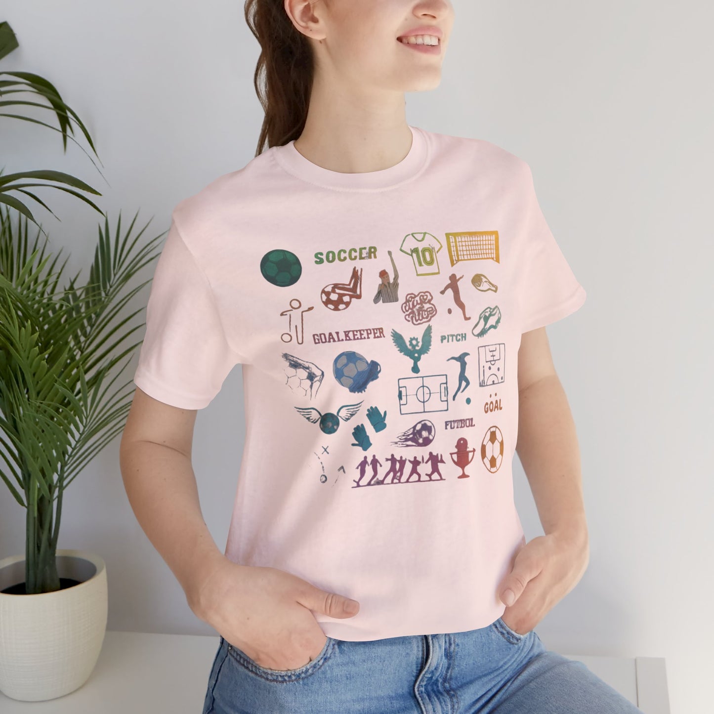 Soccer Collage Colorful T-Shirt