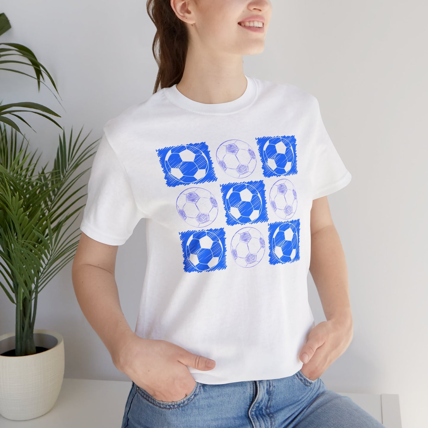 Soccer Ball Checkered Comfy T-shirt