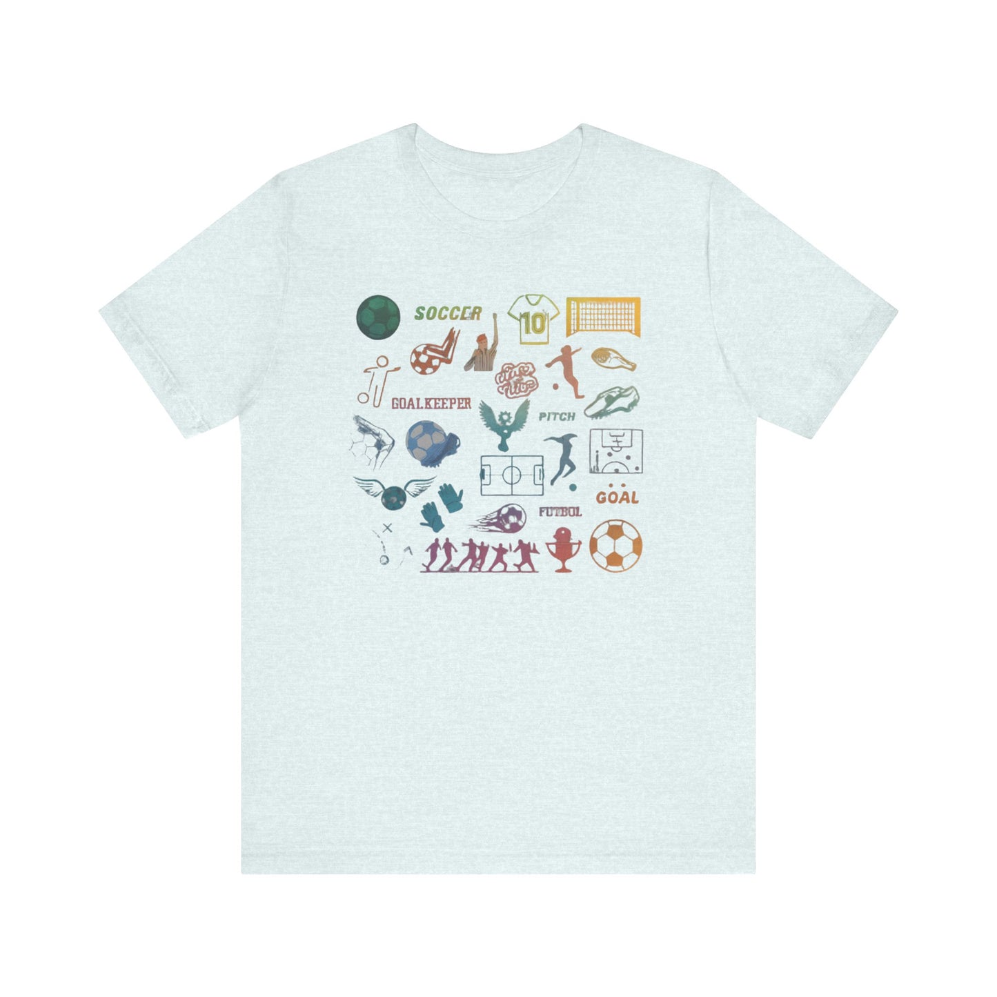 Soccer Collage Colorful T-Shirt