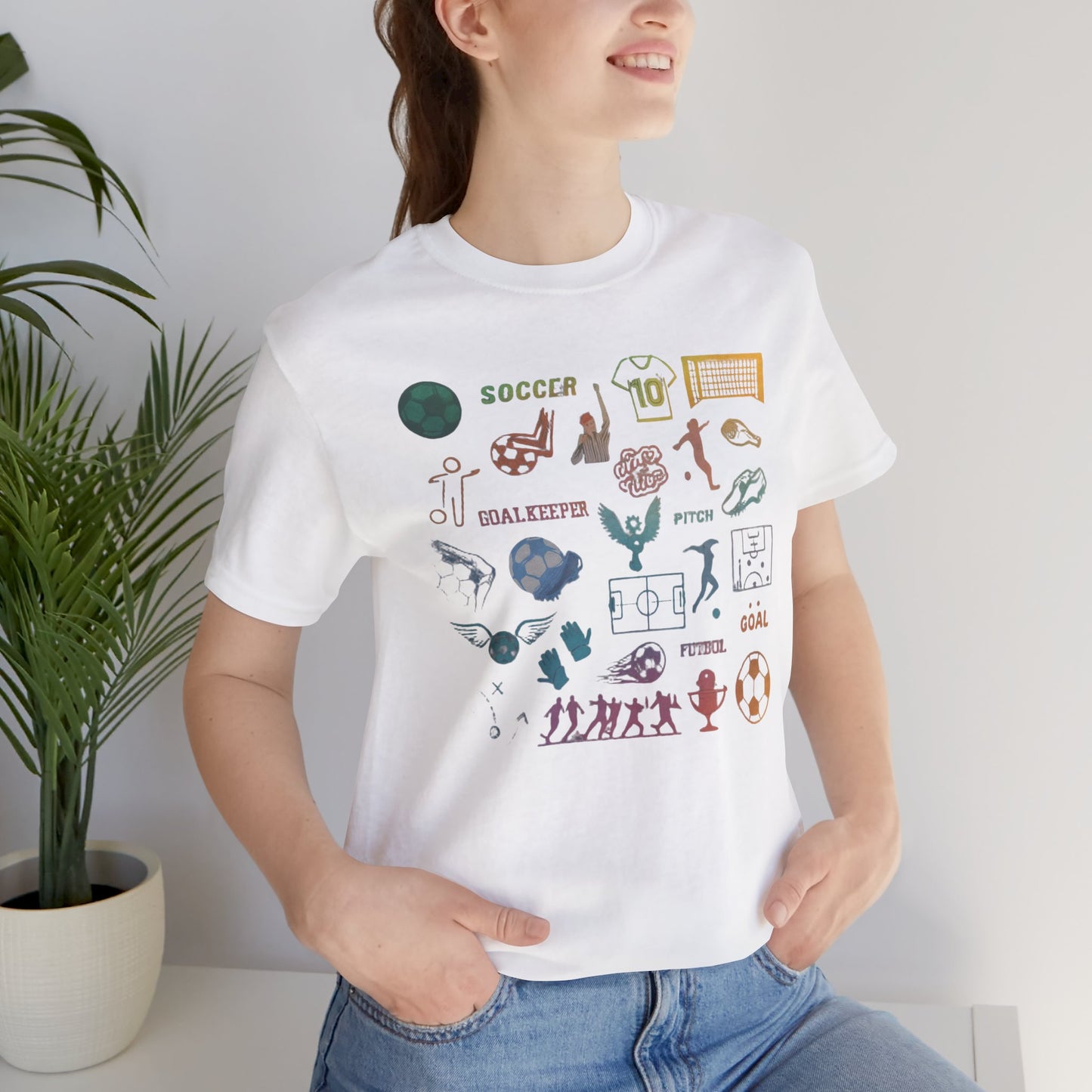 Soccer Collage Colorful T-Shirt
