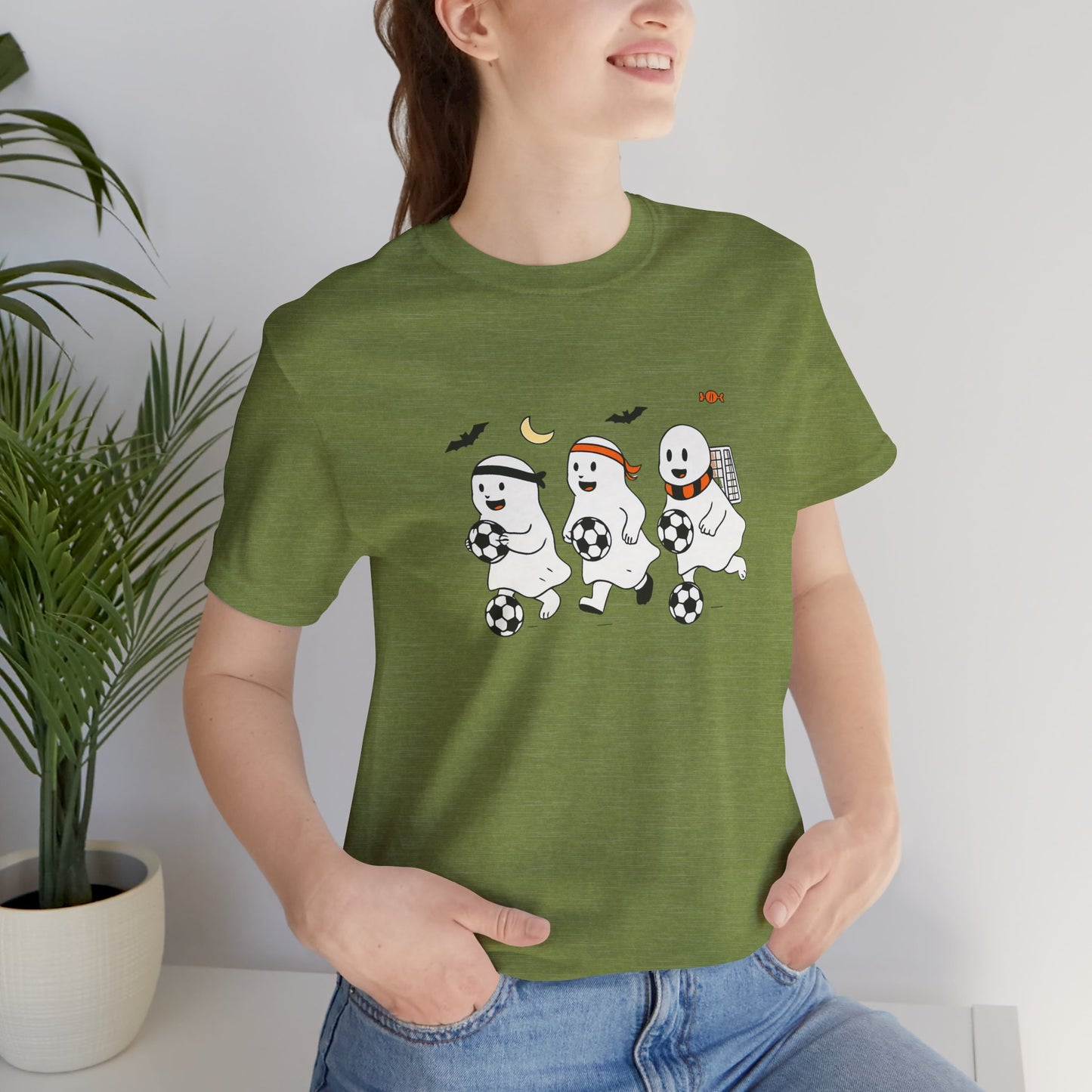 Cute Soccer Ghosts Comfy Tee
