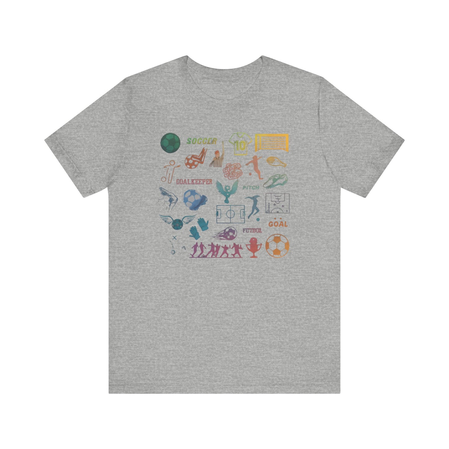 Soccer Collage Colorful T-Shirt