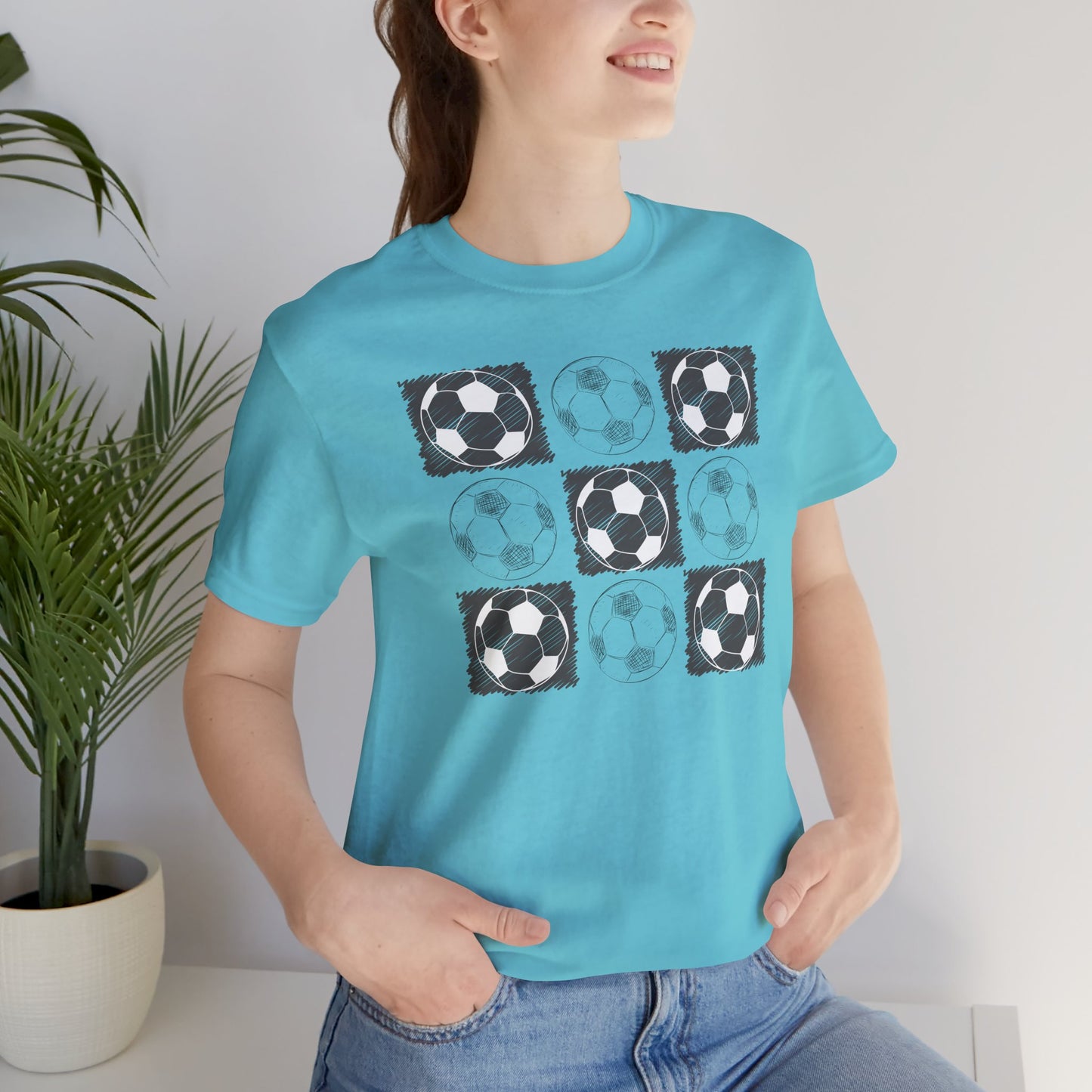 Soccer Ball Checkered Comfy T-shirt