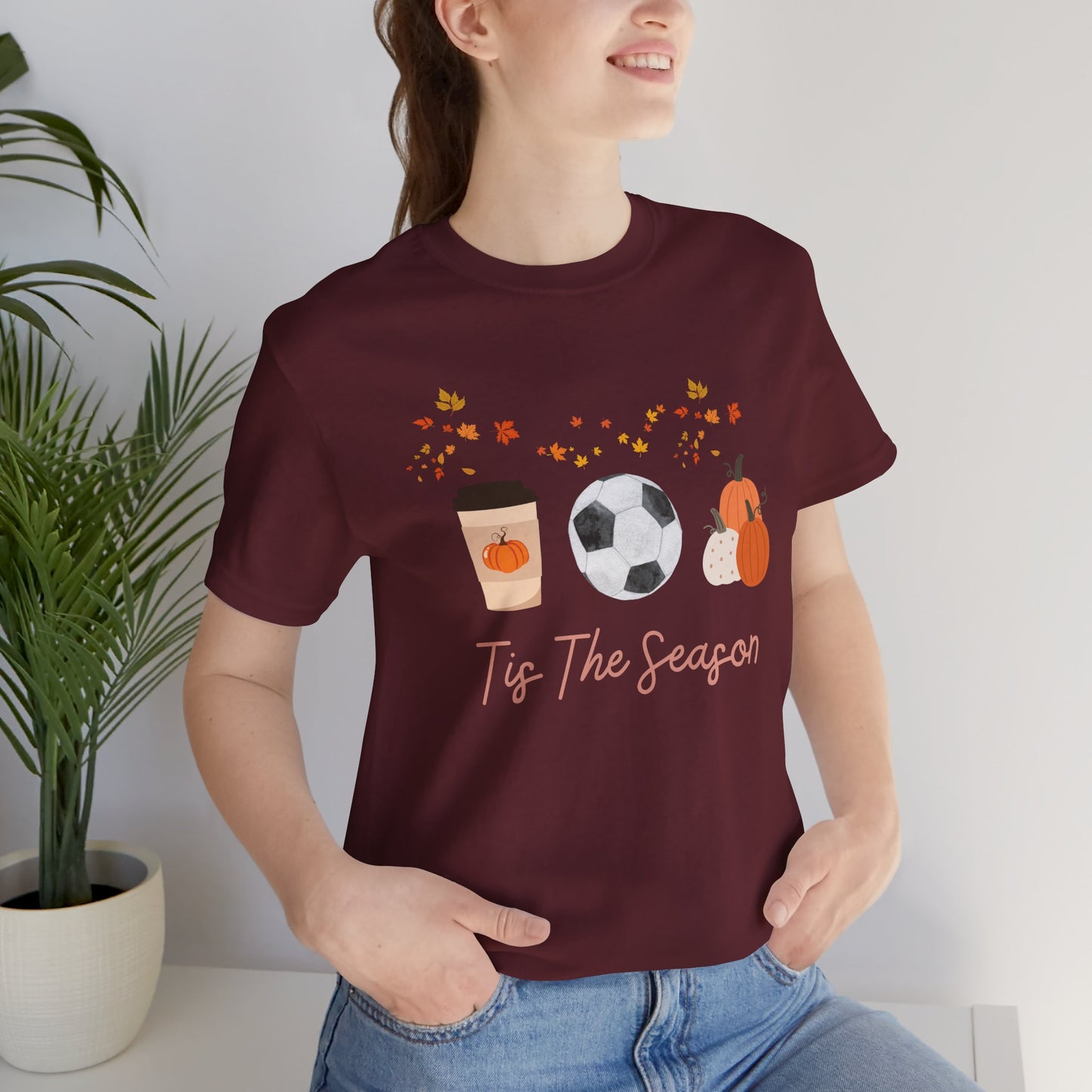 Autumn Vibes Short Sleeve Tee for Cozy Comfort