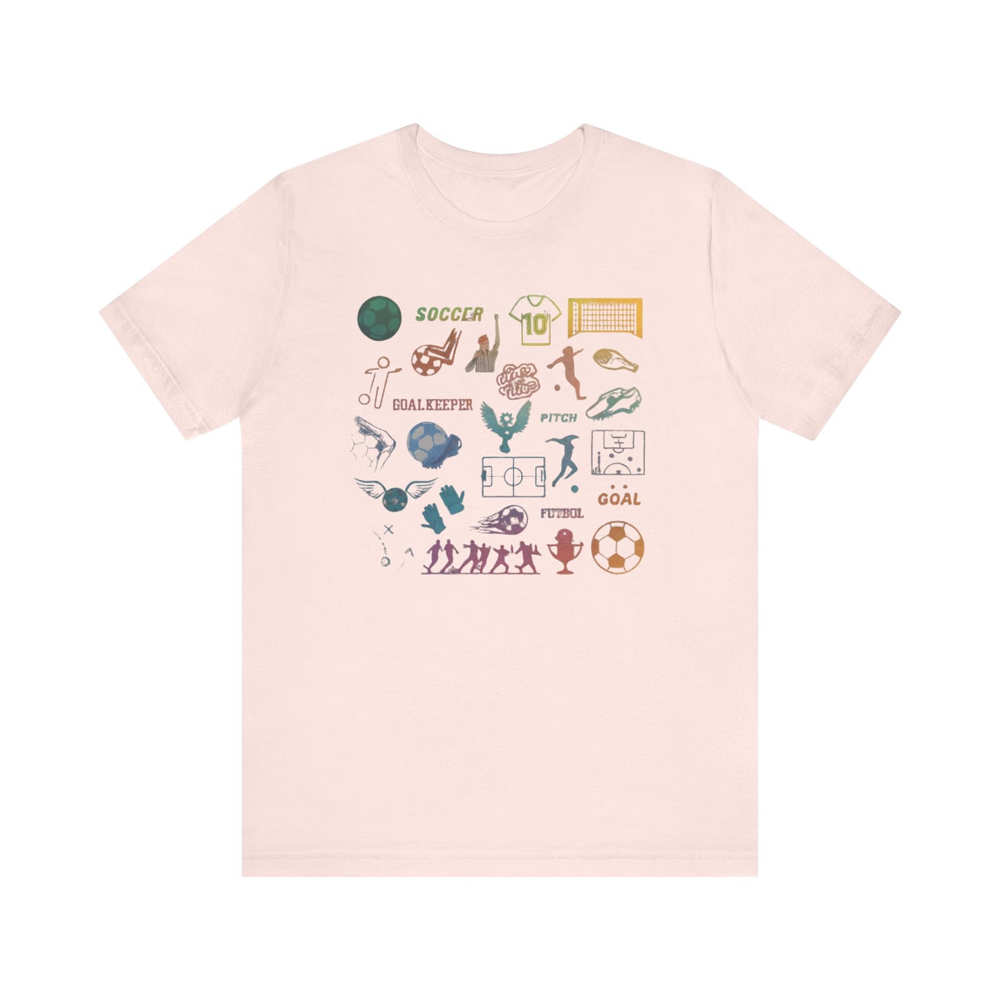 Soccer Collage Colorful T-Shirt