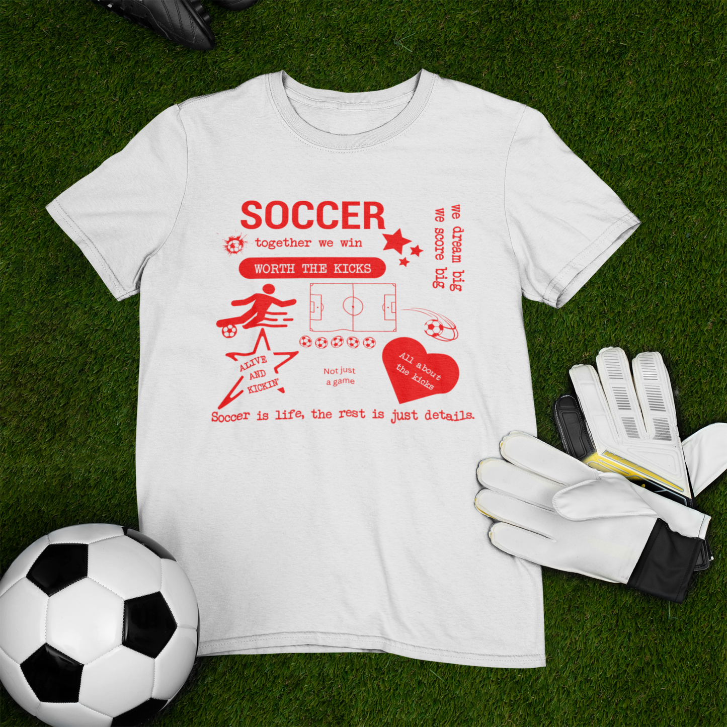 Soccer Vibes Graphic Tee – Custom Colors Available