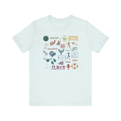 Soccer Collage Colorful T-Shirt