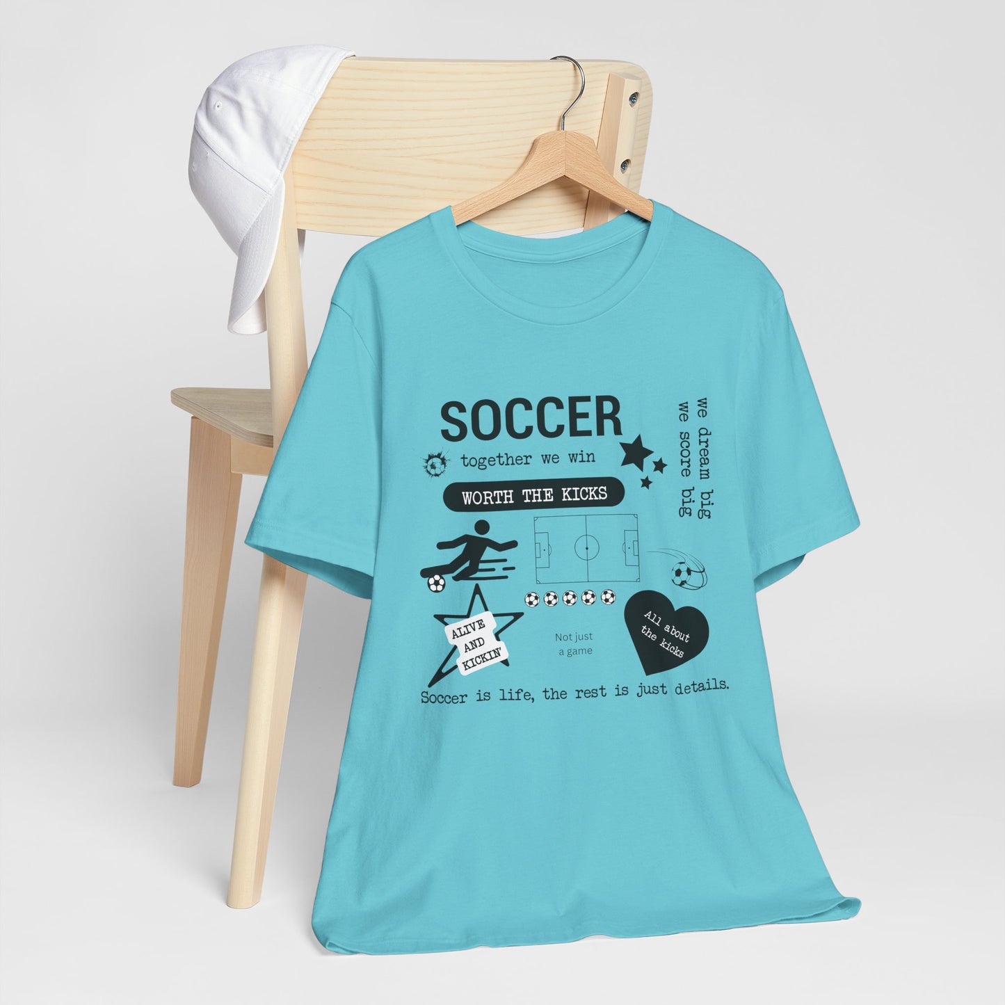 Soccer Vibes Graphic Tee – Custom Colors Available