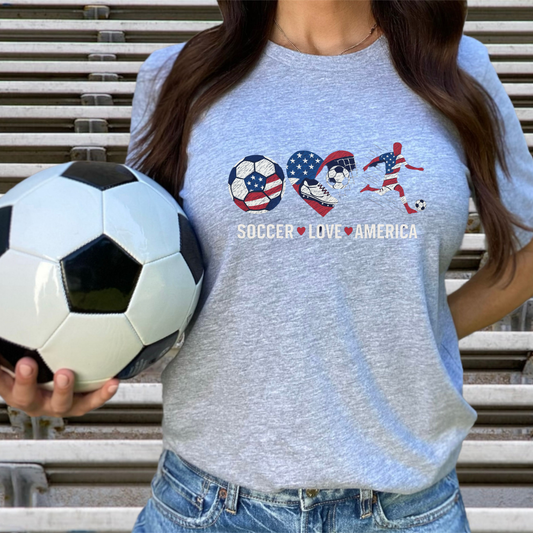 "Stars, Stripes & Soccer Love" T-Shirt