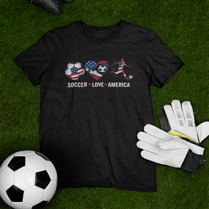 "Stars, Stripes & Soccer Love" T-Shirt