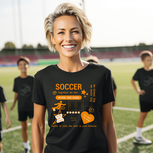 Soccer Vibes Graphic Tee – Custom Colors Available